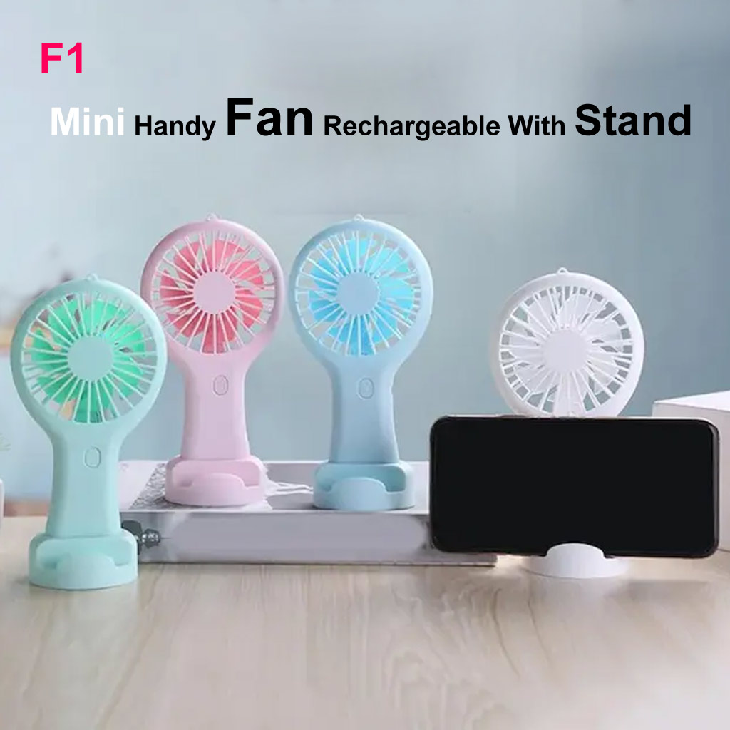 Mini Handy Fan Rechargeable With Stand