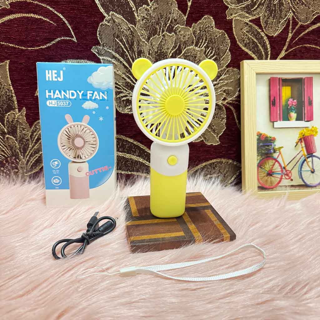 Cartoon Handheld small fan USB charging small fan Student desktop outdoor portablesmall fan.