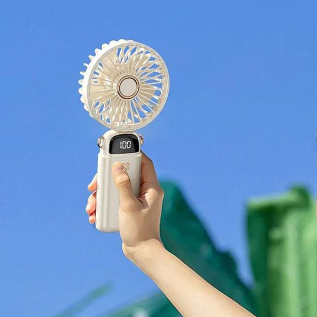 3000mAh Handheld Mini Fan Foldable Portable Neck Hanging Fans
